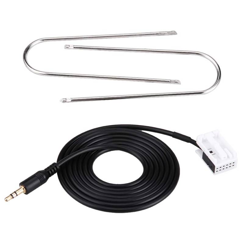 Keenso Auto Audio Aux Kabel, Auto Audio AUX Hilfskabel mit Radio Entferungswerkzeug Passend für 307 308 407 C2 C5 RD4 von Keenso