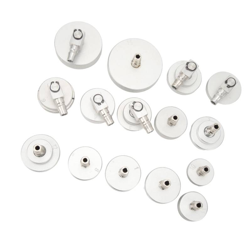 Keenso Bremsflüssigkeits-Entlüfter-Adapter-Set, 15-teiliges Hauptzylinder-Adapter-Set, Auslaufsicherer Bremsflüssigkeits-Entlüfter-Adapter, Universell für Automobile von Keenso