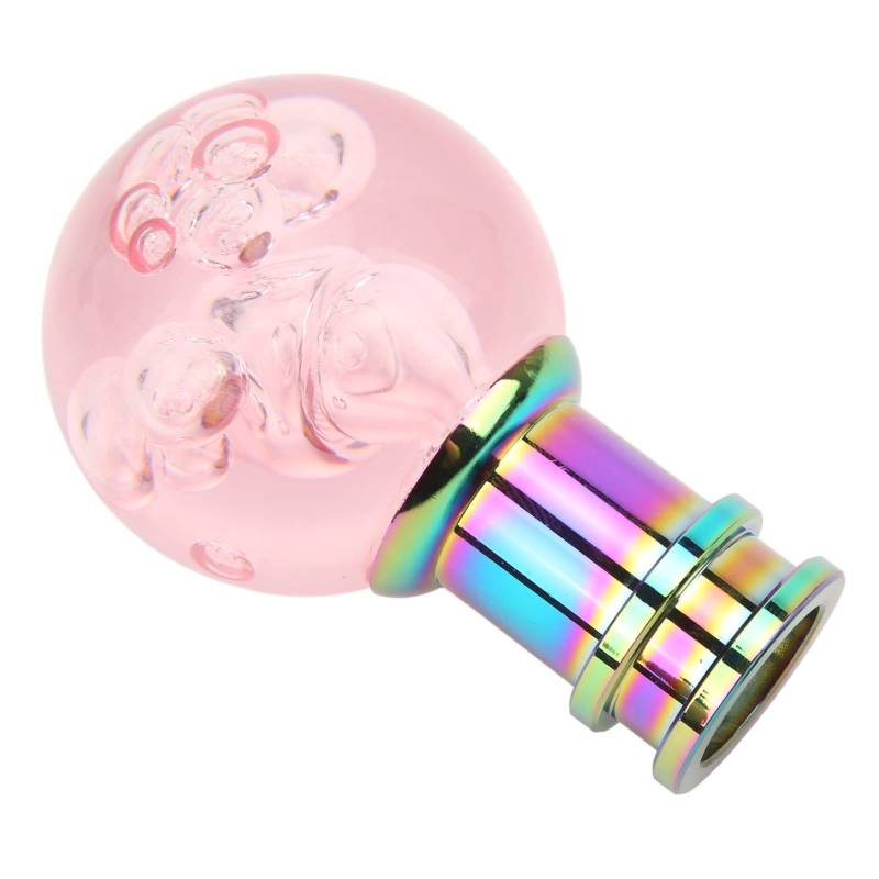 Keenso Fashion Schaltknauf Teil, Universal Acryl Transparent Bubble Schaltkopf mit M8 M10 M12 Adapter für Auto (Rosa) Interieur Und Exterieur Von Kraftfahrzeugen von Keenso