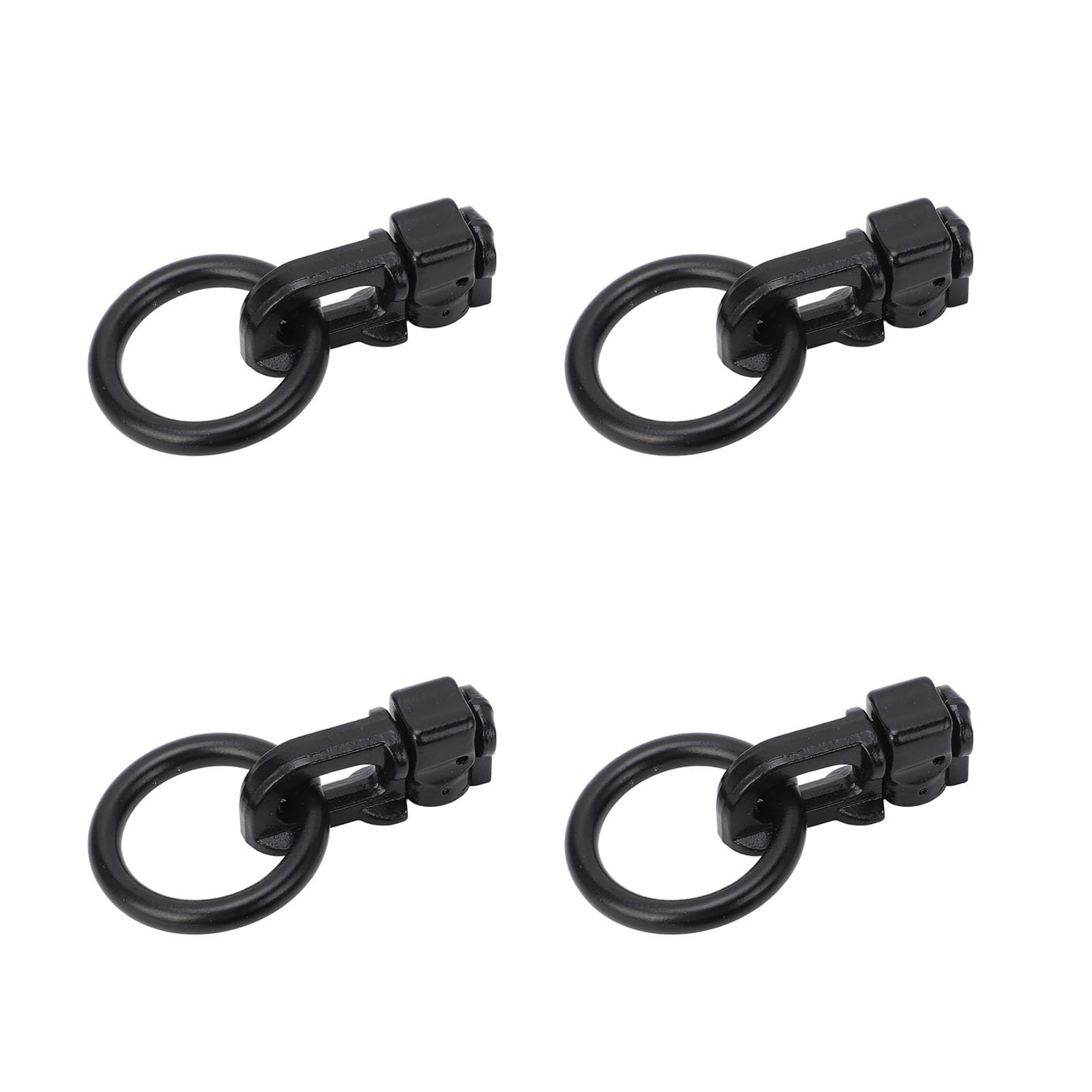 Keenso L O-Ring-Bolzen-Fitting, 4PCS L-Doppelspur-Absteck Band mit Kohlenstoffstahl-L-Gleis-Ausstattung mit O-Ring für LKW-Bett-Anhänger Cargo Control Pickup RV ATV (Black) von Keenso