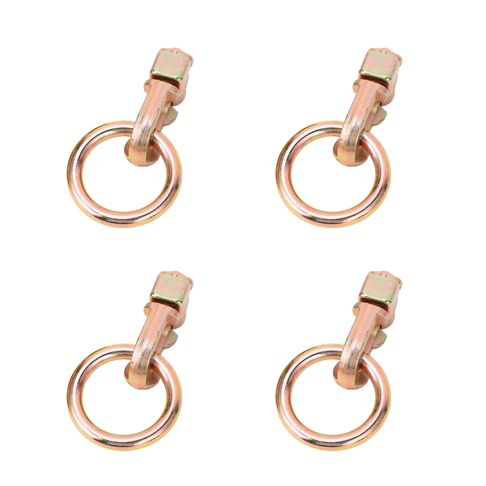 Keenso L O-Ring-Bolzen-Fitting, 4PCS L-Doppelspur-Absteck Band mit Kohlenstoffstahl-L-Gleis-Ausstattung mit O-Ring für LKW-Bett-Anhänger Cargo Control Pickup RV ATV (Goldbronze) von Keenso