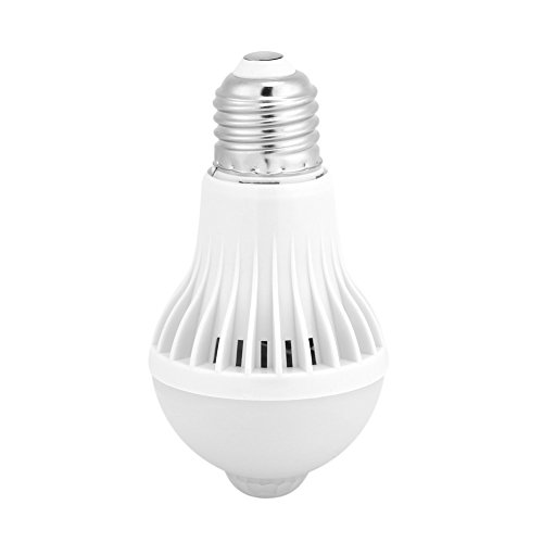 Keenso LED Glühbirnen mit E27 Bewegungsmelder intelligente Infrarot Sensor PIR LED Glühlampen Auto-On/Off-Nachtlicht für Außentreppen Garagenkorridor Haustür Garten Balkon Wohnzimmer (5W) Glühlampen von Keenso