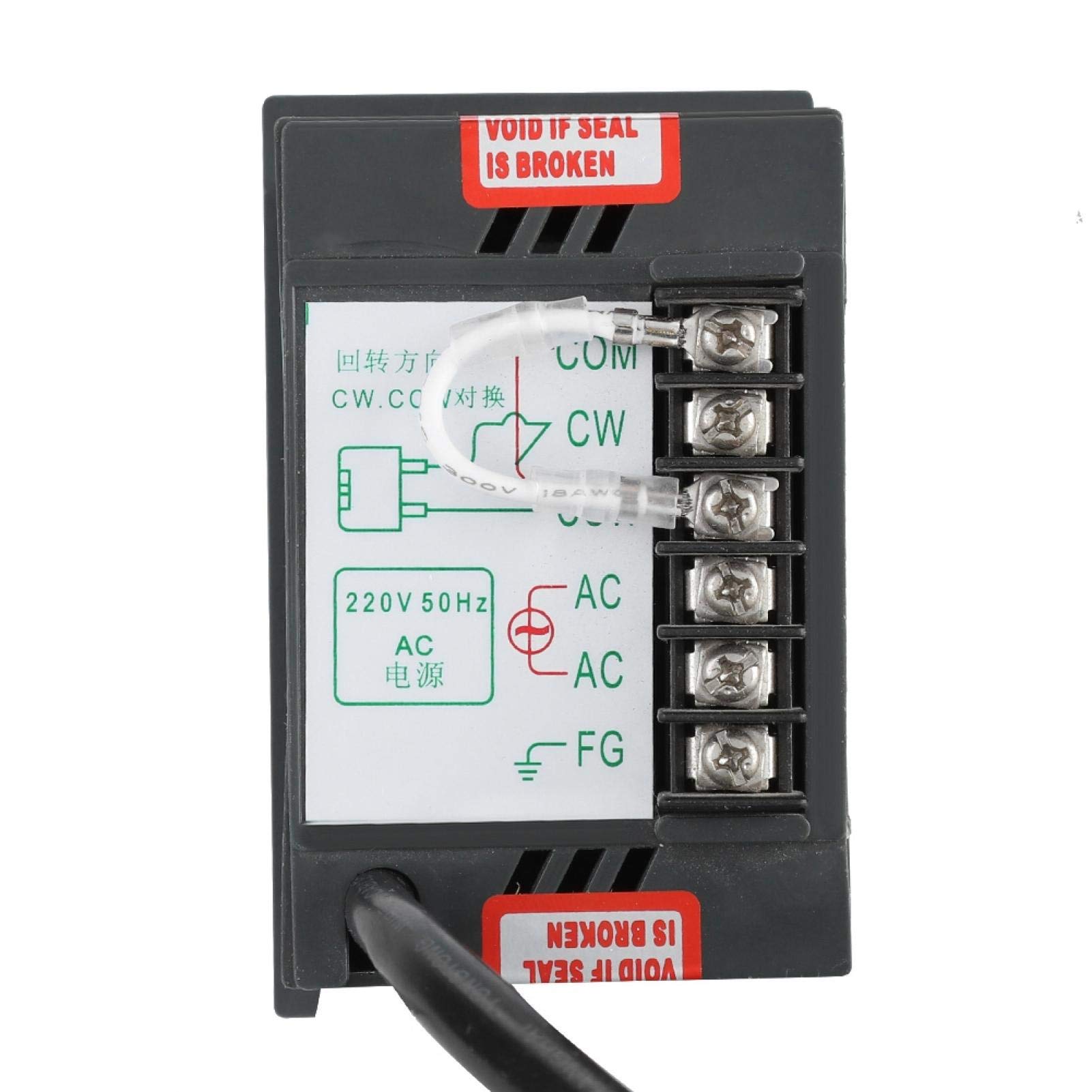 Keenso Motordrehzahlregler AC Elektrischer Drehzahlregler Einstellbarer Stufenloser Motordrehzahlregler LED-Anzeigenknopf 220V 15W-400W Schwarz (250W) Andere industrielle Automatisierung von Keenso