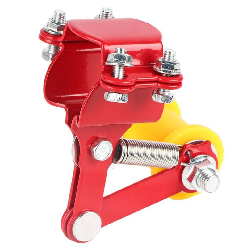 Keenso Motorrad Kettenspanner, Einstellbarer Kettenspanner 3,3cm Automatisch Motorrad Kettenspanner Allgemeine Motorrad Modifikationen Teile(Rot) von Keenso