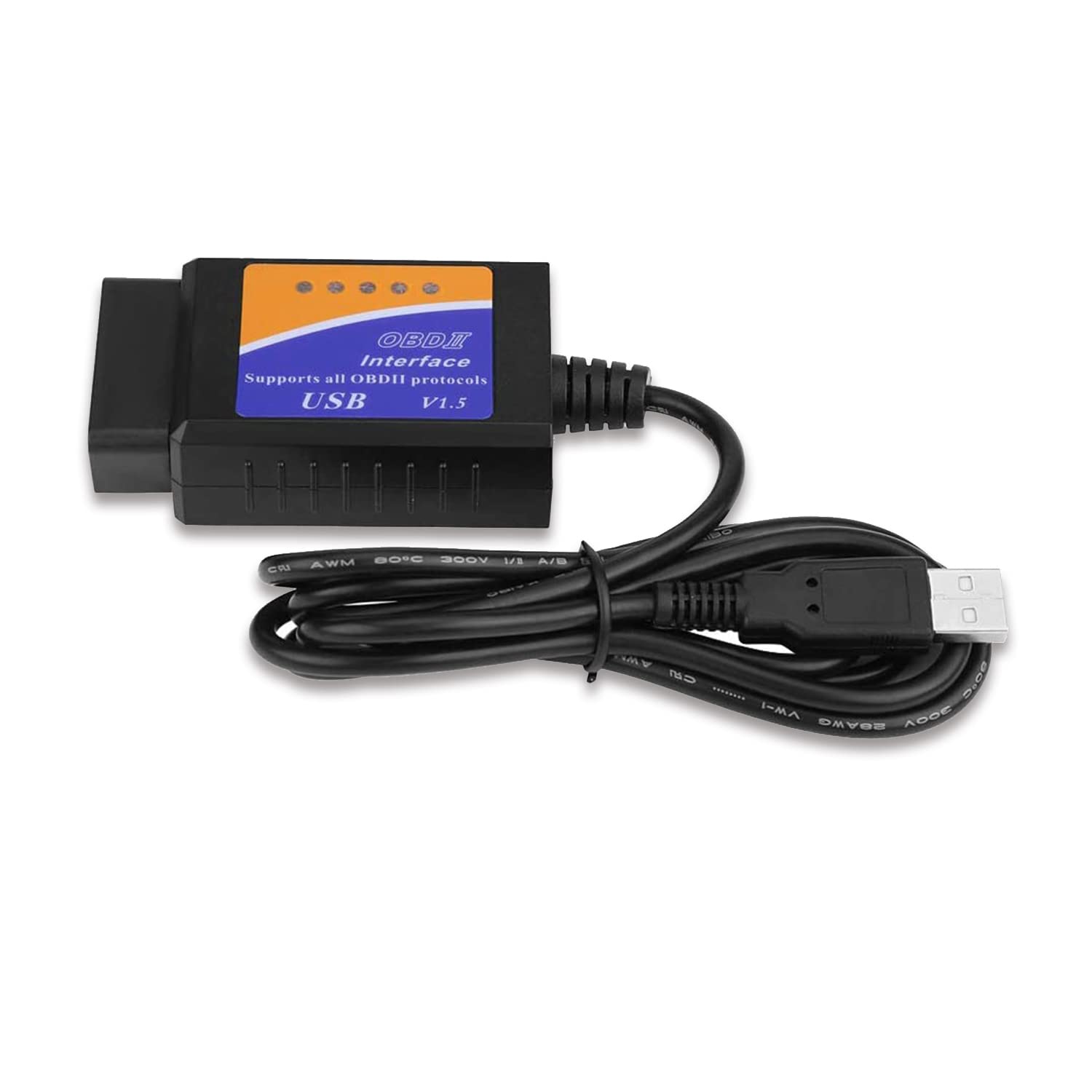 Keenso OBD2 Diagnosekabel Interface Scanner,OBD2 USB Cable for Citroen Car USB Connector V1.5 von Keenso