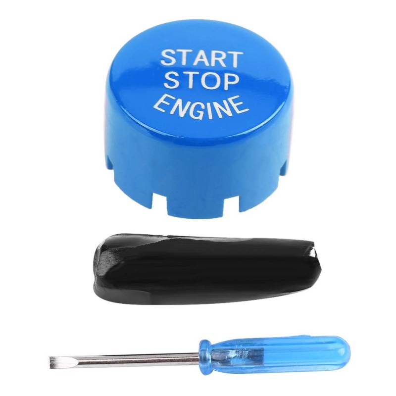 Keenso Auto Startknopf, Auto Motor Start Stopp Knopf ABS Ein-Klick Startknopf für F20 F21 F22 F23 F30 F31 F32 F33 F10 F11 G30 (Blau) von Keenso