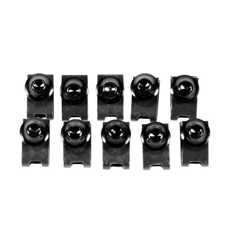 Motorrad Verkleidungsschraubensatz, 10x M5 Motorrad Verkleidungsschraubensatz Schraube Spire Speed Fastener Clip Nut(Schwarz) Auto-tuning von Keenso