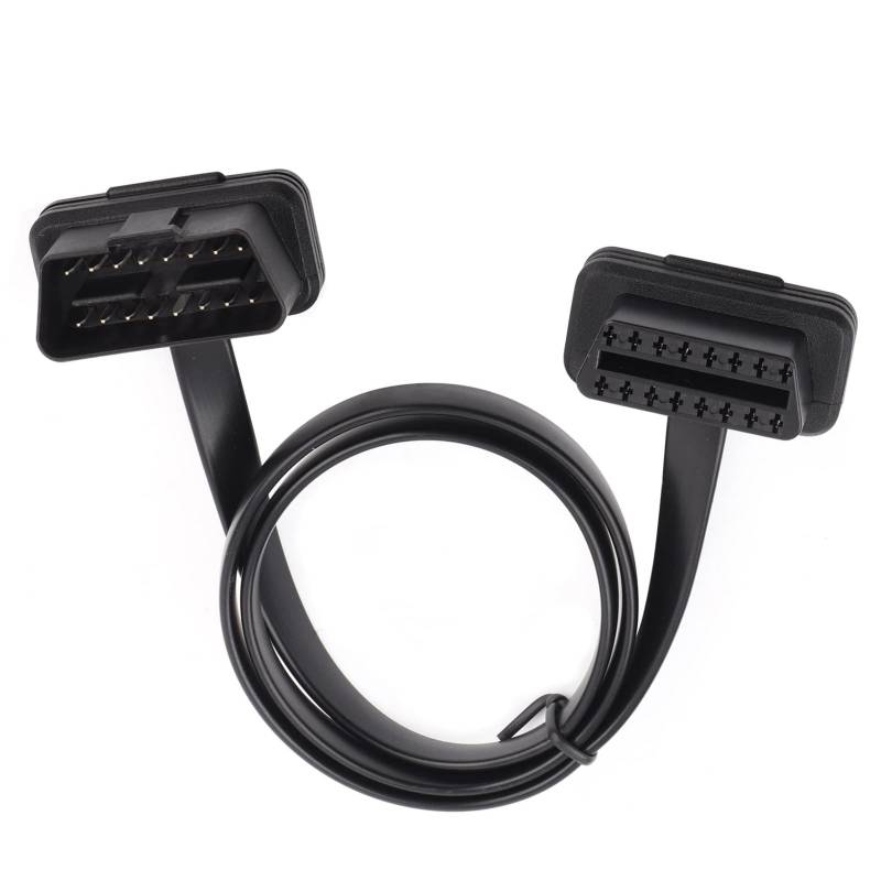 OBD2 16 Pin Verlängerungskabel Auto 16 Pin Stecker auf Buchse OBD2 Verlängerungskabel Flachband Diagnoseadapter(60CM) von Keenso