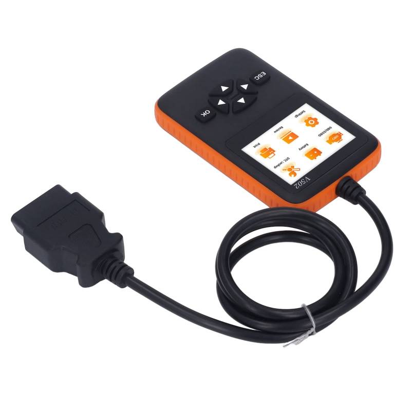 OBD2-Scanner, Mehrsprachiger CAN-Diagnose-Motorfehlercodeleser Universal für Fahrzeuge DC9-36V Autoversicherung & Autoreparatur von Keenso