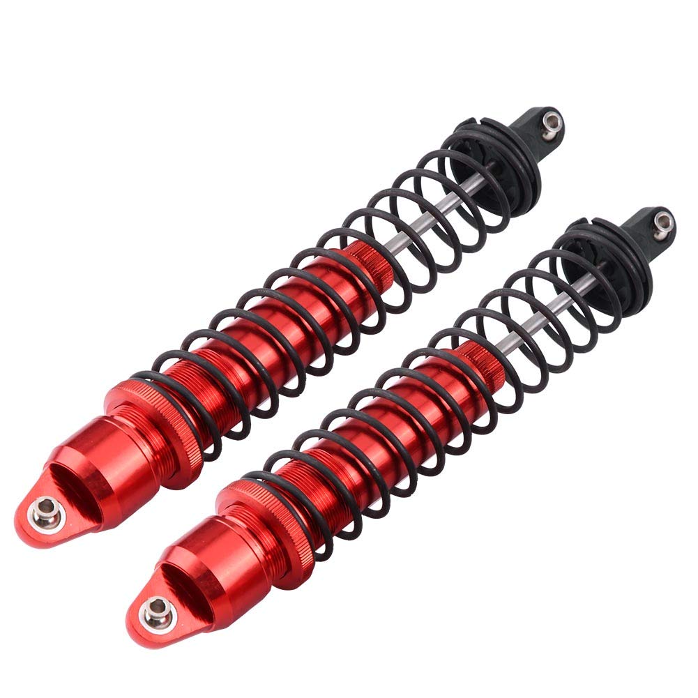 RC -Stoßdämpfer, 2pcs RC Aluminiumlegierung Schockdämpfer für Xmaxx 1/5 Fernbedienungsauto (7761r rot) von Keenso