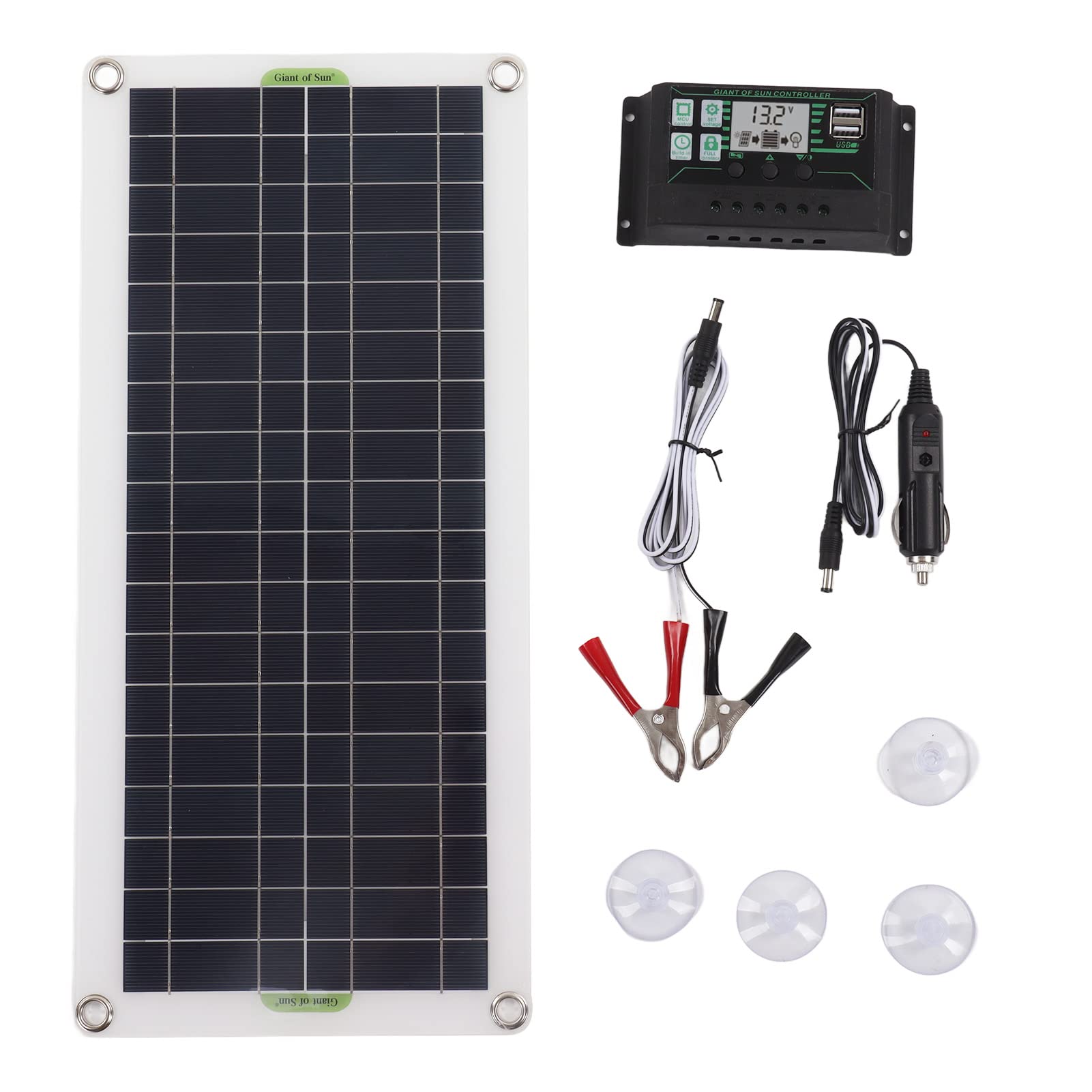 Solarpanel, 30W Solarpanel 30A Ladegerät Spannungsregler Kit Polykristallines Silizium für 12V Auto Wohnmobil Boot Marine Trailer Caravan Teile und Zubehör von Keenso