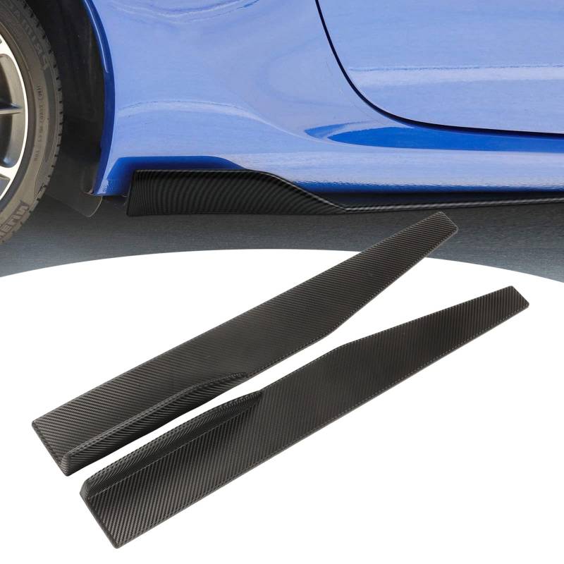 Universal-Karosserie-Styling-Seitenschweller, 2-teiliger Seitenschweller Winglet Carbon-Faser-Stil Auto-Seitenlippen-Winglets-Verlängerungsspoiler Seitenkästen und Verkleidungen von Keenso