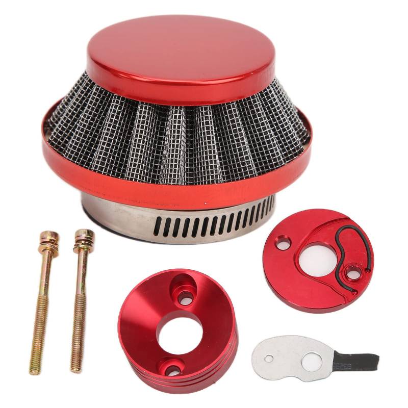 Vergaser Luftfilter, Dirt Bike Luftfilter Adapter Rot Ersatz für 23cc 33cc 43cc Big Foot Goped Blade Scooter Luftfilter Luftfilter von Keenso