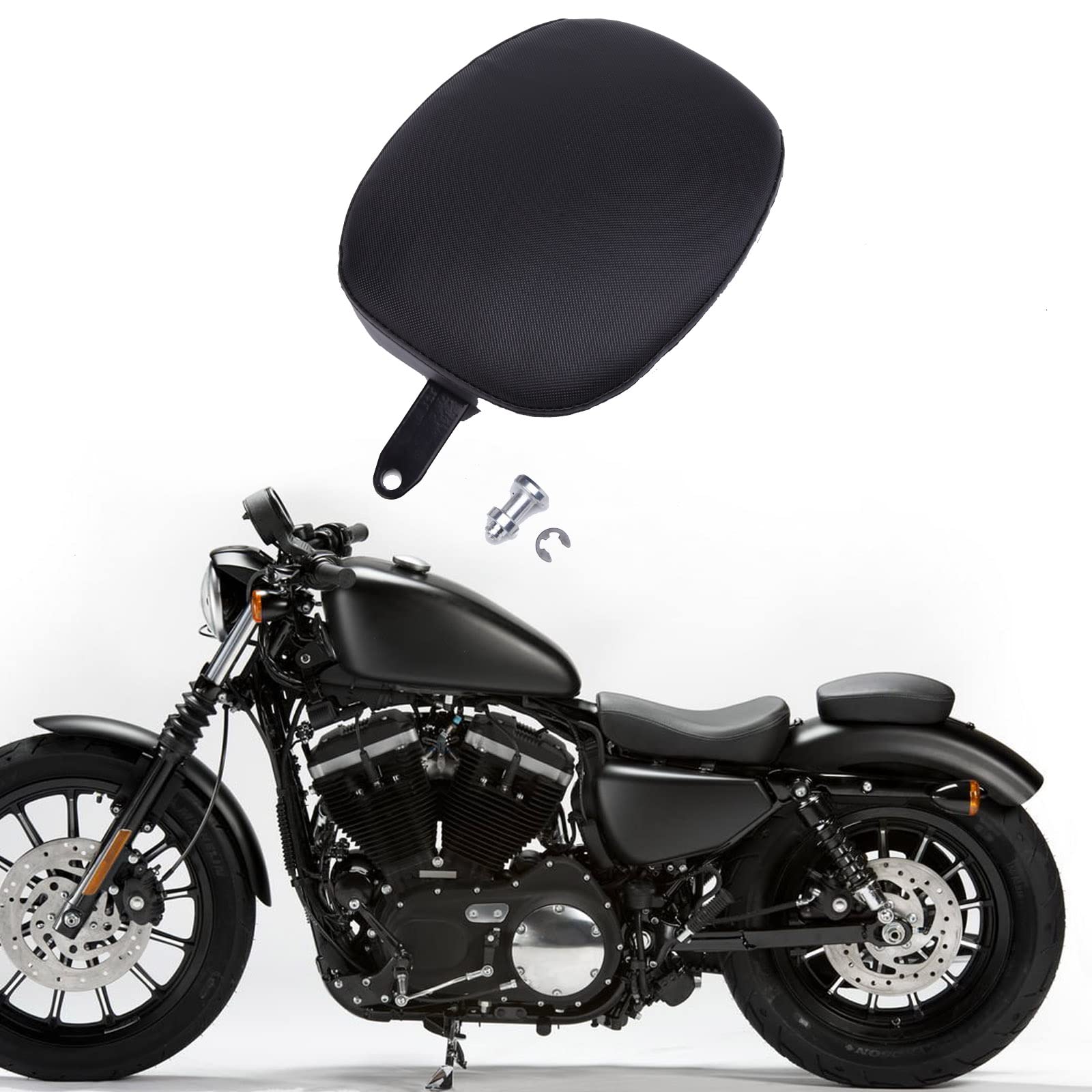 Motorrad Rücksitzkissen Beifahrer Sozius Pad Sattelkissen Kompatibel mit Sportster 48 Achtundvierzig XL 1200X 2010-2015 XL883 XL1200. von KEEPDSGN