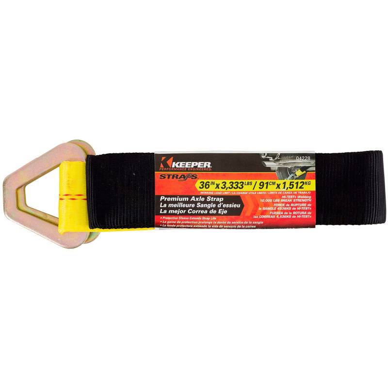 KEEPER - 5,1 x 91,4 cm Premium Achsenspanngurt mit D-Ringen - 1,5 kg Arbeitslastgrenze von Keeper