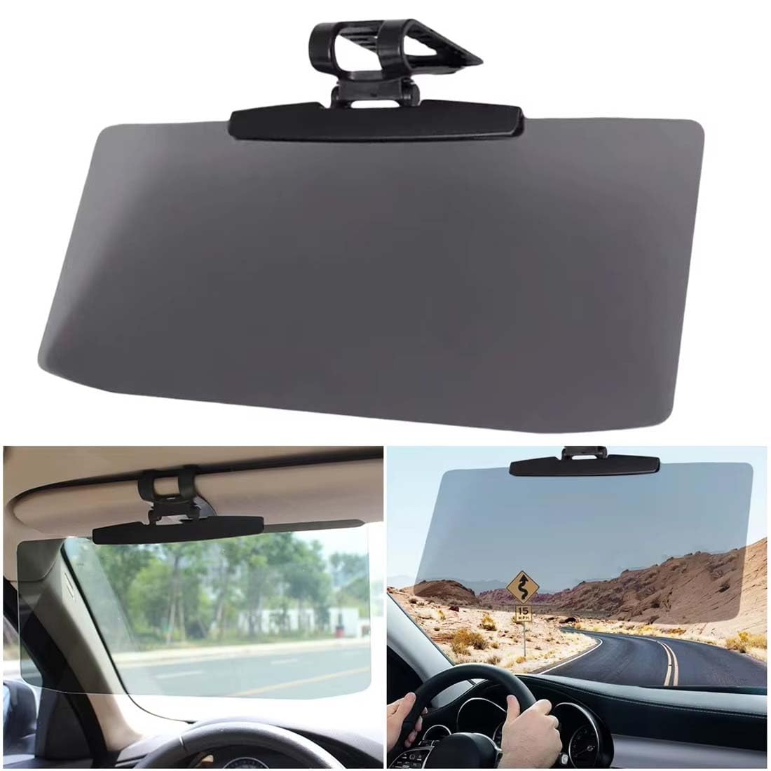 Car Sun Visor with Polarized Glare Protection, Auto Blendschutz Sonnenblende, Verstellbarer Sonnenblenden Verlängerung, Auto Sonnenblende Verlängerungm, Frontscheibe-Sonnenschutz für Auto, SUV von Keeplus