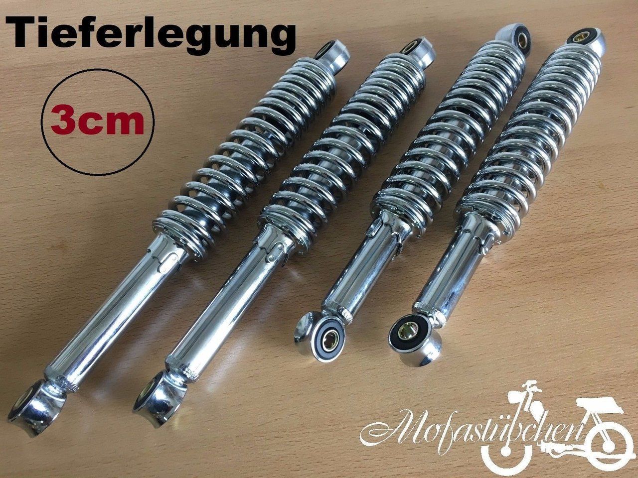 Dezente Tieferlegung 280 / 310 chrom für Simson Schwalbe KR51 von Keine Angabe