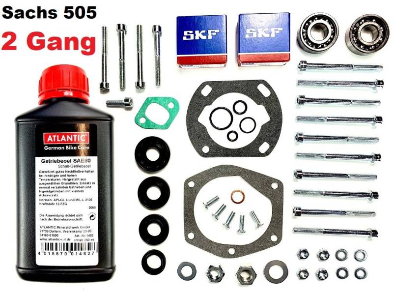 Motordichtsatz SKF für Sachs 505 inkl. 2-Gang SAE80 Getriebeöl Lager Wellendi... von Keine Angabe