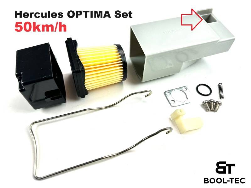 Set OPTIMA Luftfilterkasten für Hercules Mofa Moped Sachs Gehäuse Luftfilter von BOOL-tec