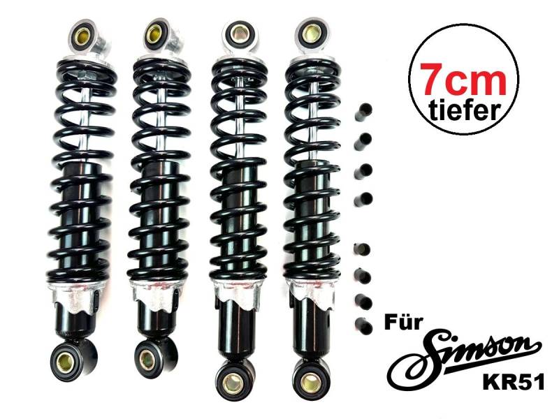 Simson KR51 Extrem Tieferlegung ANGEBOT! Stoßdämpfer 240 / 260 schwarz für Sc... von Keine Angabe