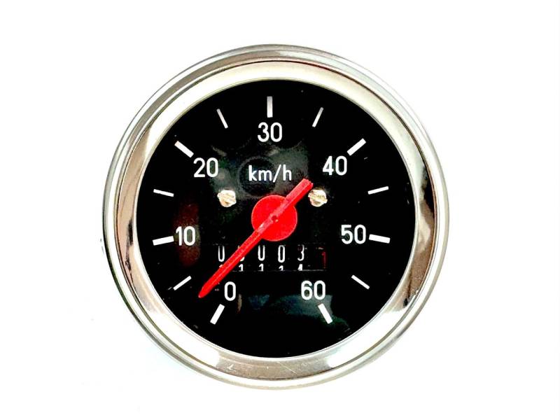 Tacho groß 60mm mit Beleuchtung Mofa Tachometer 60km/h für Hercules Simson von Keine Angabe