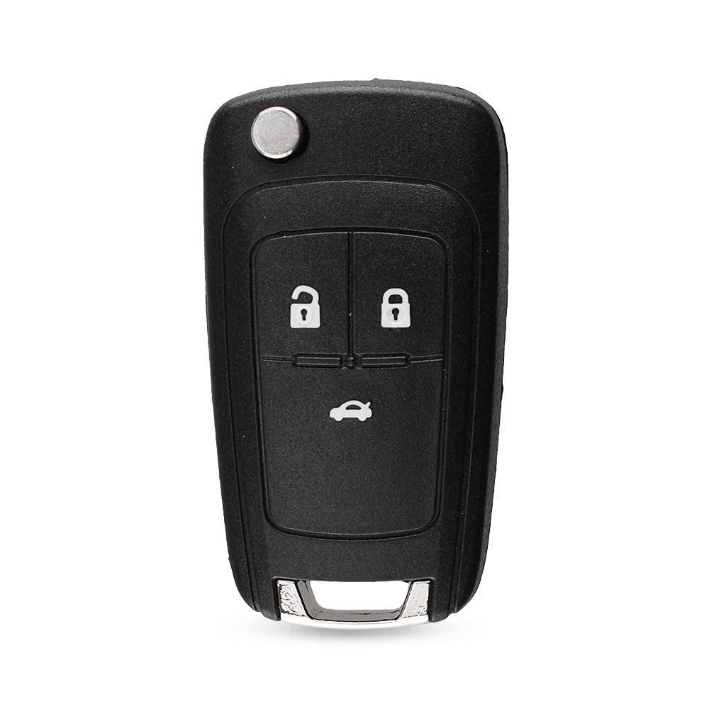 Kelay Car Key Case Remote Control Replacement Compatible for Opel Buick Astra Insignia Vectra Chevrolet Cruze Aveo Spark Captiva Orlando Black-3buttons von Kelay