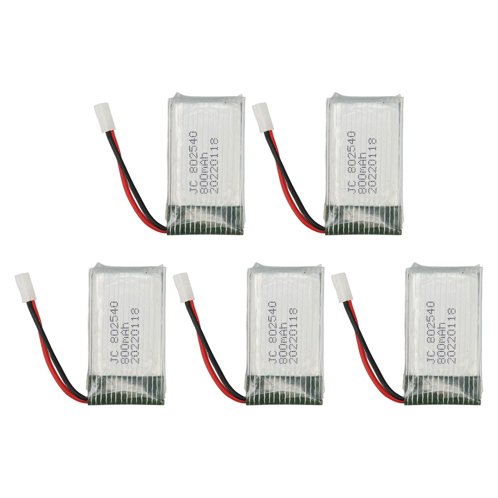 Kelepu 5PCS 802540 800mAh RC Drone Batterie Tragbare RC UAV Backup Batterie Zubehör für SYMA X5C X5C 1 X5 X5SC X5SW M68 K60 von Kelepu