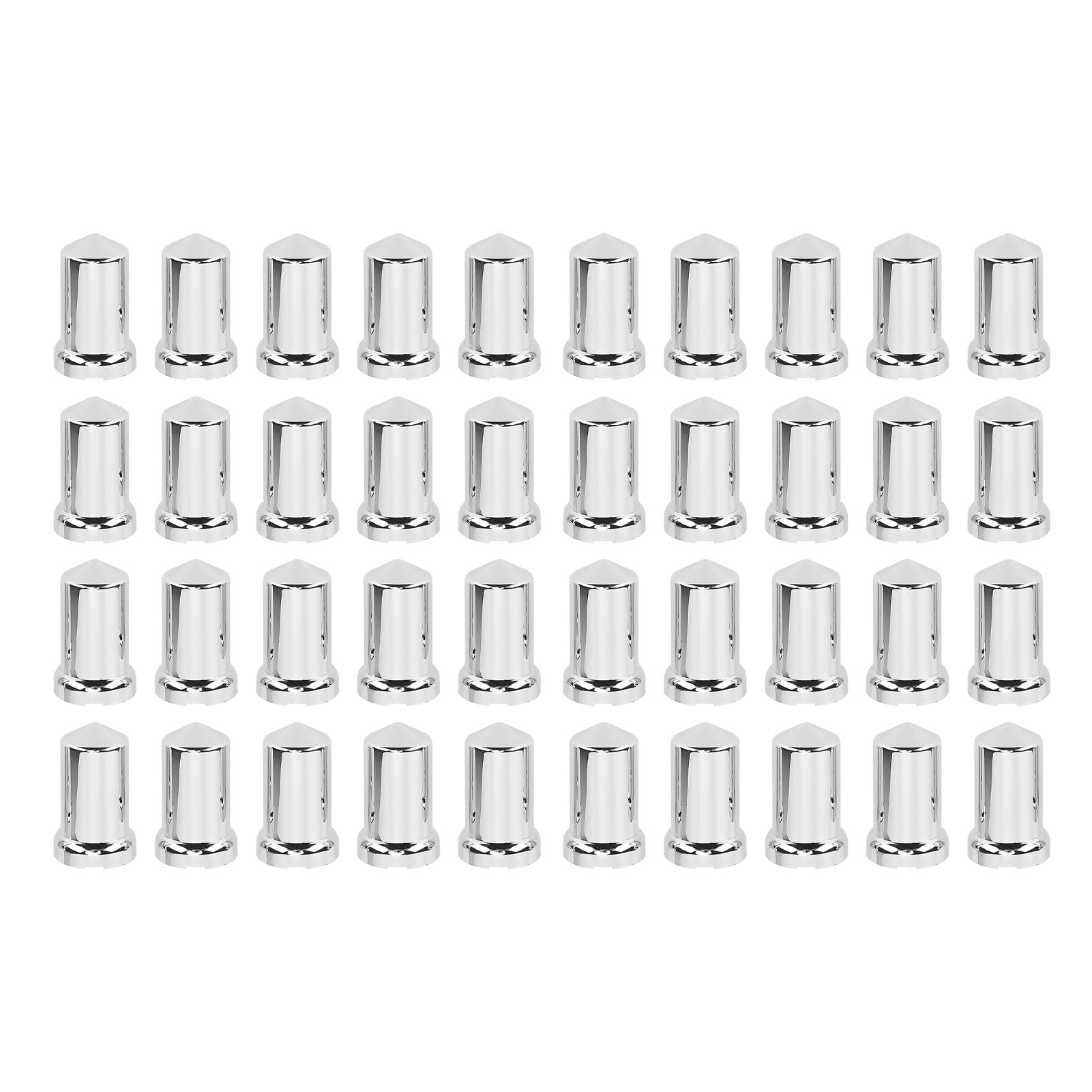 Kelepu Radmutternabdeckungen, ABS-Chrom-Kunststoff, Anti-Flansch-Radkappen für LKW-Anhänger, Fahrzeuge (40Pcs) von Kelepu