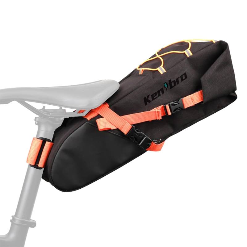 Fahrrad Satteltaschen,10L Satteltasche Rennrad - Wasserdicht und Anti-Schaukel, Fahrradtasche Sattel für Gravelbike und MTB Bike von Kensbro