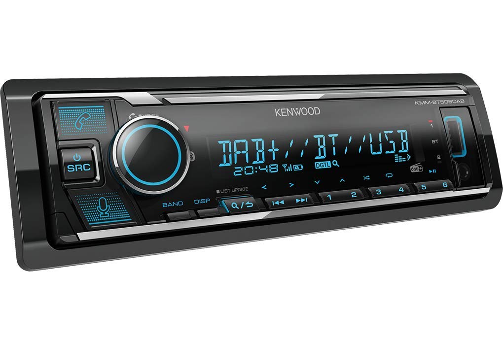 Kenwood KMM-BT506DAB USB-Autoradio mit DAB+ und Bluetooth Freisprecheinrichtung (komp. zu Amazon Alexa, USB, AUX-In, Soundprozessor, 4 x 50 W, var. Beleuchtung, DAB+ Antenne) von Kenwood