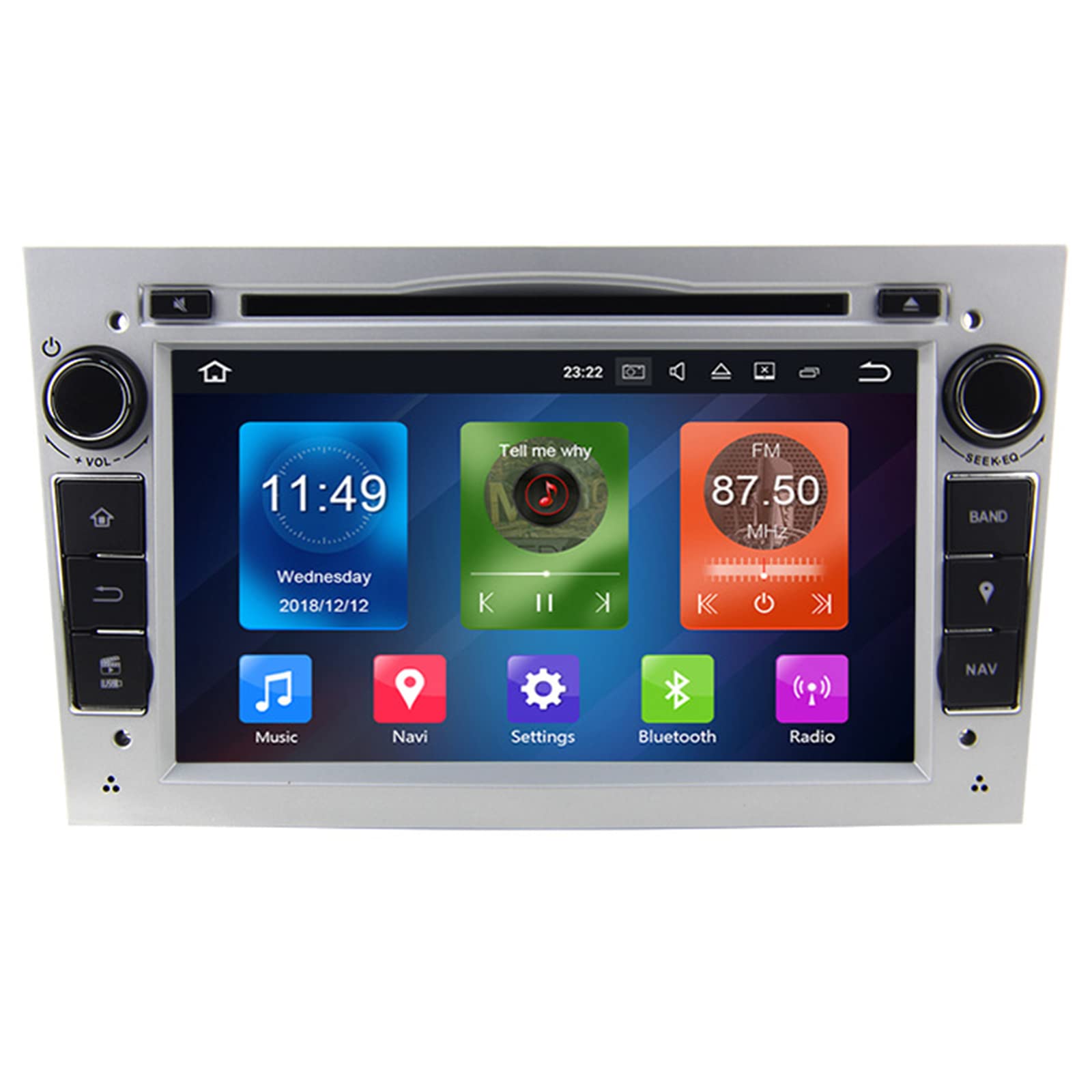 7 Zoll Android 14 Auto Stereo Radio Gps Navi Für Opel Vauxhall Holden Kompatibel Mit Dsp Bluetooth Multimedia Player Integriert Carautoplay Androidauto Unterstützung Wifi Mirror-link Rds (Color:M150S) von Keoaiob