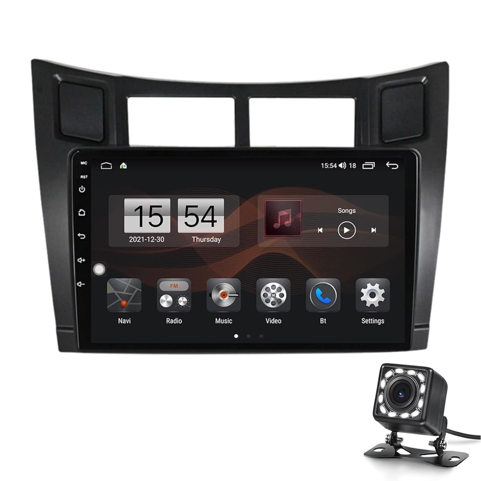 9 '' Screen 2 Din Auto Stereo Android 14 Für Yaris Xp90 2005-2012 Autonavigation In-cash Car Audio Receiver Unterstützt Carplay Android Auto/fm Am Radiords/wlan/voice Controll(Size:M100S:4core 1+16GB) von Keoaiob