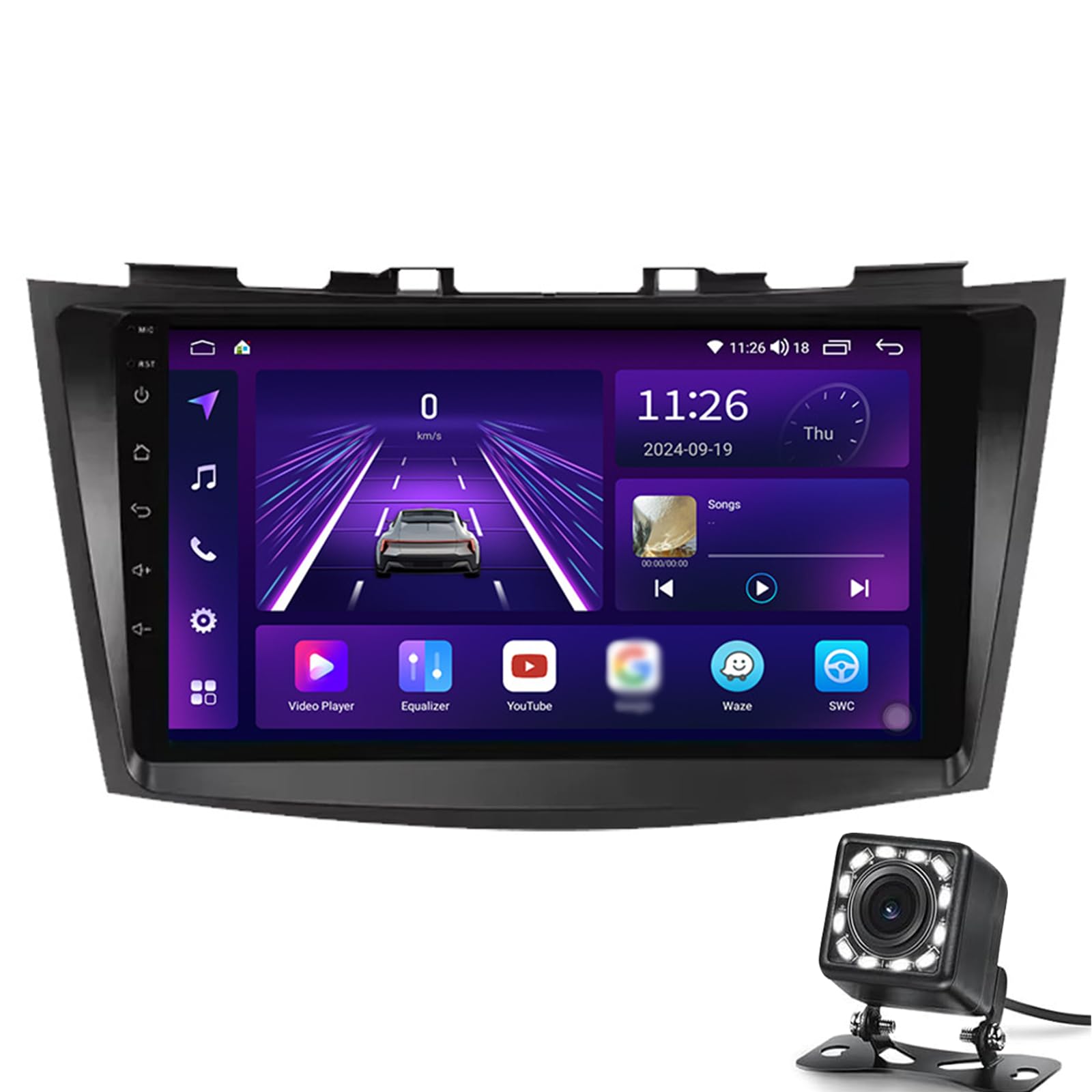 9 Zoll Bildschirm 2 Din Auto Stereo Android 13 Für Su-zuki Swift 2011-2015 Autonavigation In-dash-auto-audioempfänger Unterstützung Carplay Android Auto Fm Radio Voice Control Han(Color:8-Core 6+128G) von Keoaiob