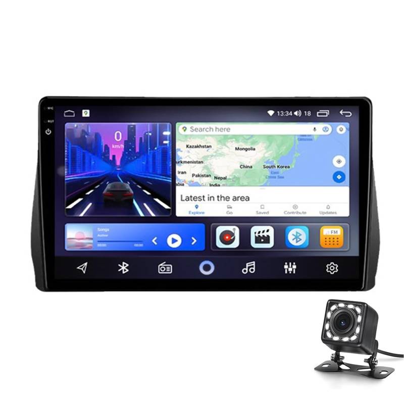 9 Zoll Drahtloses Auto-stereo Für Wunsch 2009-2012 Gps-navigation Mit Carplay & Android Auto Tragbarer Touchscreen Für Car 1080p Backup-kamera/vedio Player/sprachsteuerung/mirror Lin(Size:8G+256G) von Keoaiob