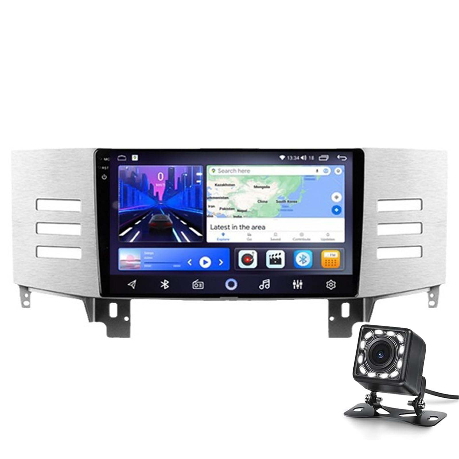 9 "android 13 Auto Stereo-radiosender Für Mark X1 2004-2009, Eingebaute 4g Wireless Carauto Play Touched Gps Navigation Dsp Rds Radio Bluetooth 5.0 Wlan, Optionale Ahd Cam Tpms Dab+(Size:2G+32G) von Keoaiob