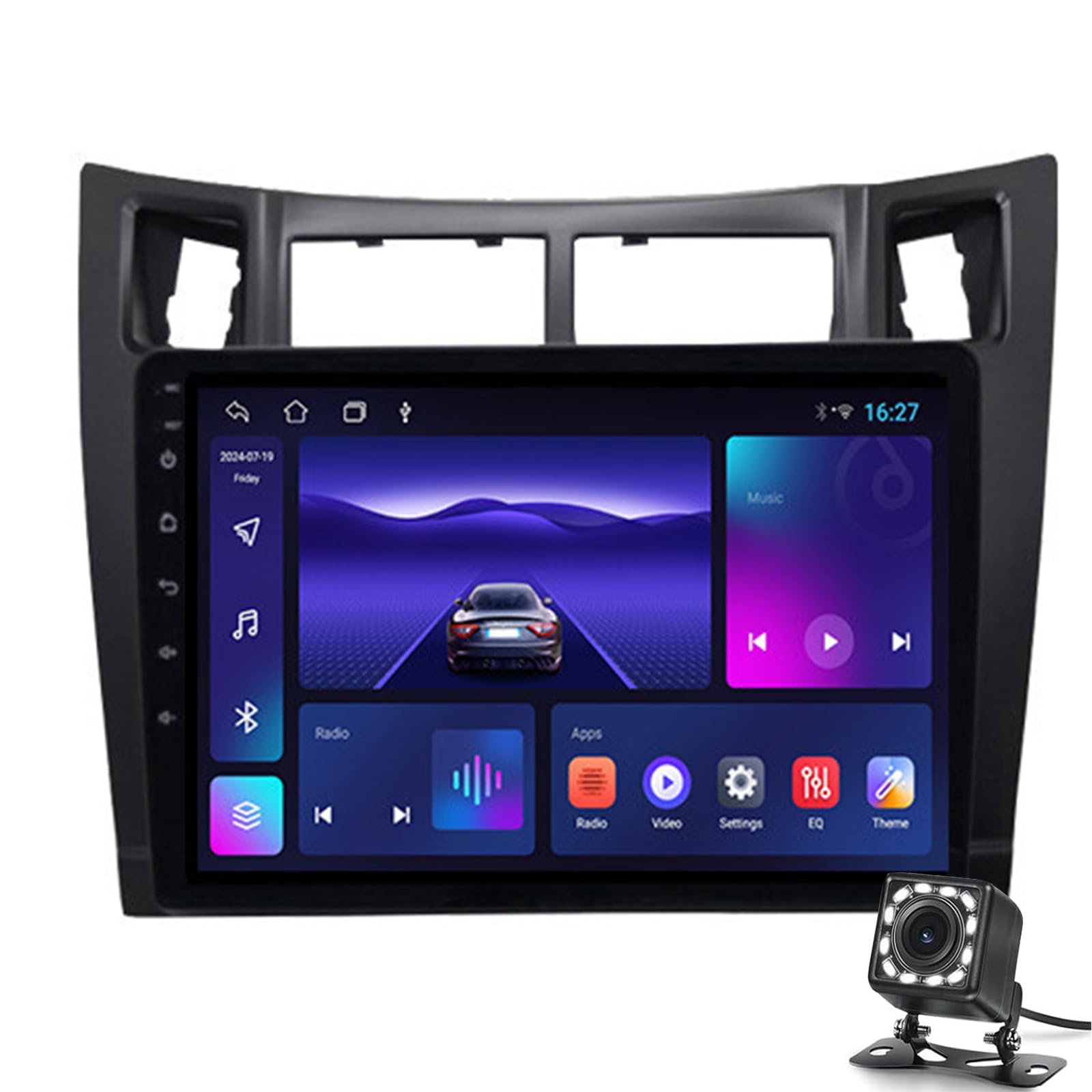 Android 13 Auto Stereo Für Vios Yaris 2005-2012 Radio Mit Drahtlosen Carplay Android Auto 9-zoll-touchscreen-kopfeinheit Mit Backup-kamera Gps-navigation Wifi Hifi Bluetooth Fm Rds (Color:2G+32G) von Keoaiob