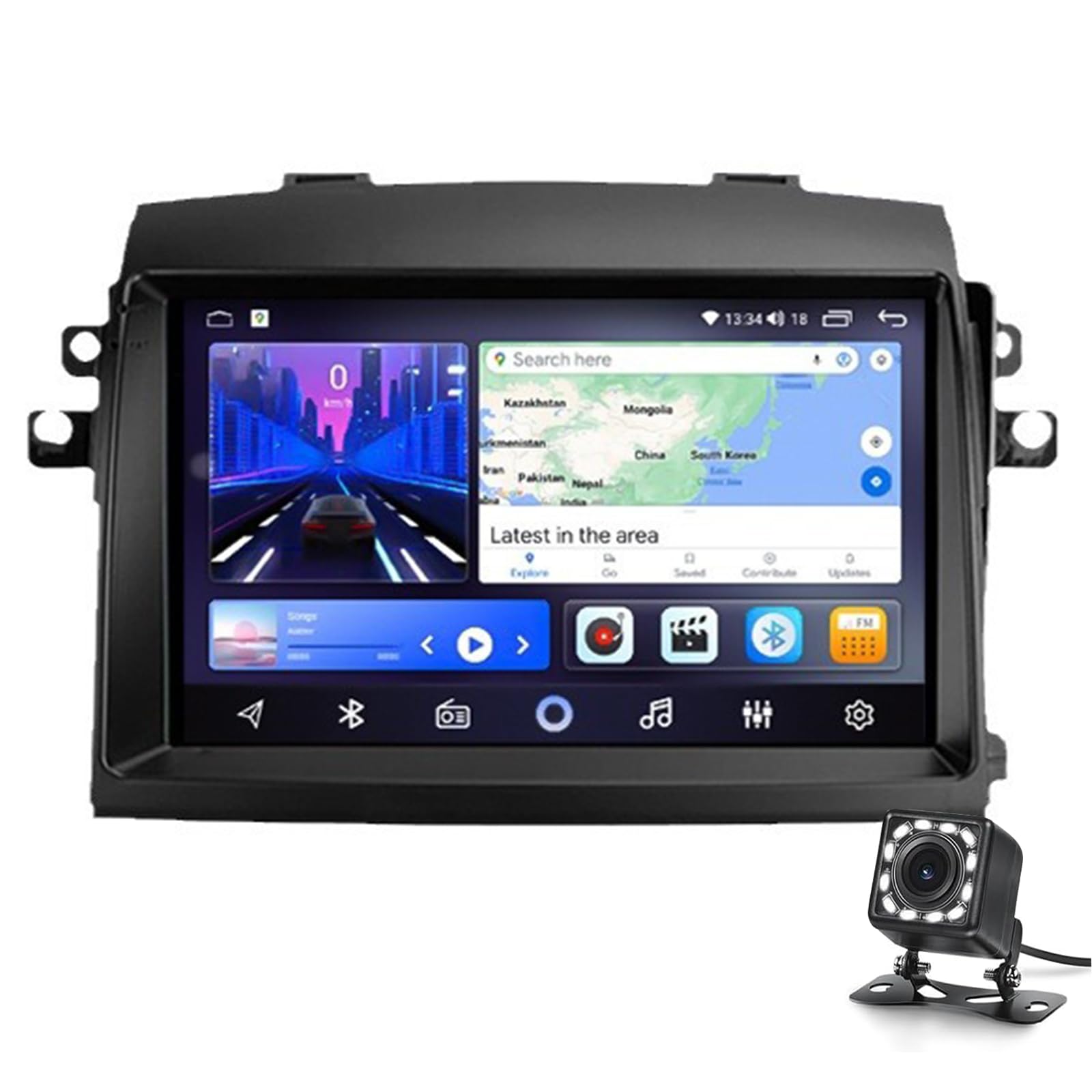 Android 13 Car Radio Stereo Für Sienna 2003-2010, Drahtloses Carplay & Android Auto Mit 2g+32g-unterstützung Bluetooth/voice Control/gps/wifi/backup Camera/swc/fm 9 Zoll Ips-touchscr(Size:8G+256G) von Keoaiob