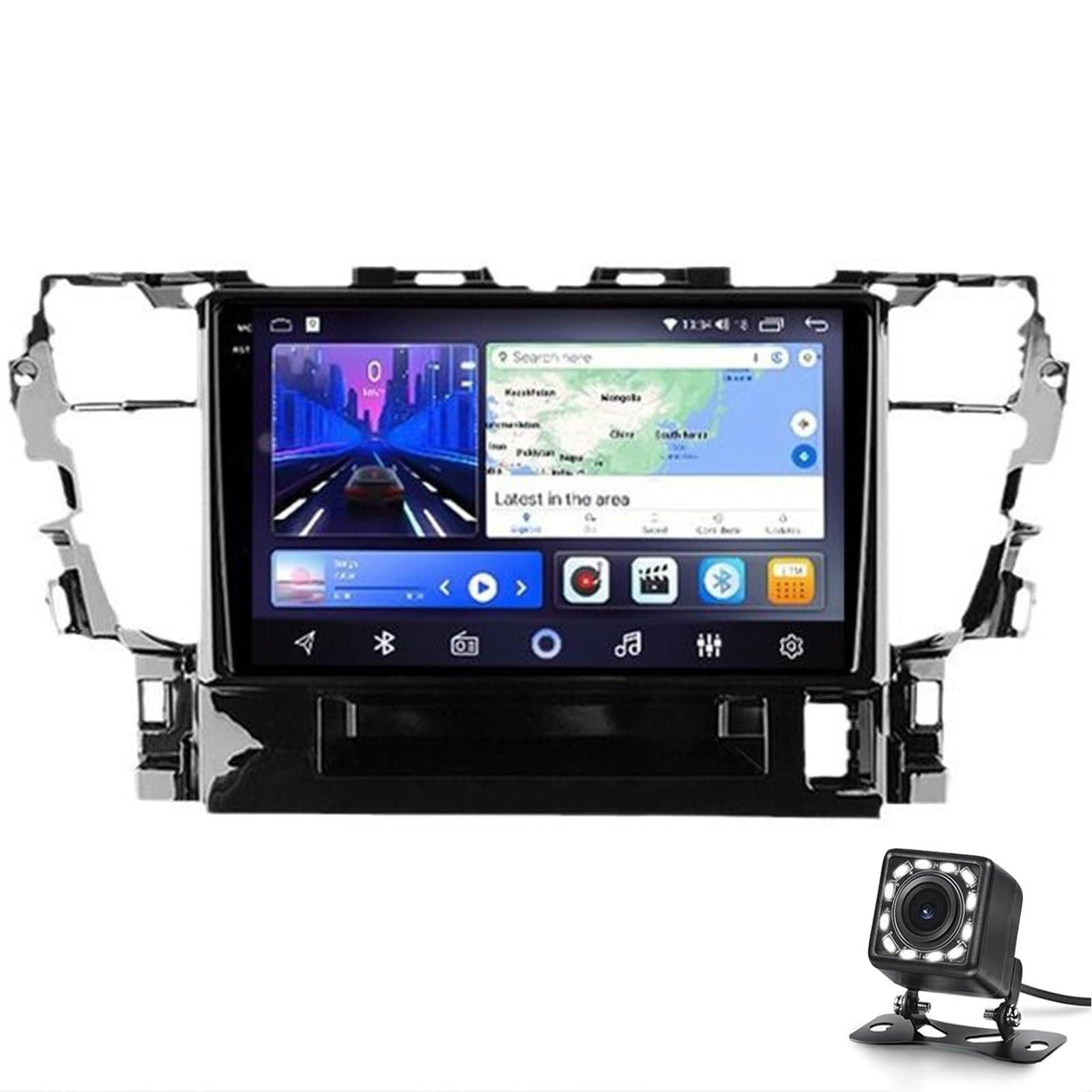 Android 14 Auto Stereo Für Alphard 2015-2020 9 Zoll Touchscreen Für Carplay & Android Auto Car Stereo Receiver Unterstützt Lenkradsteuerung Gps-navigation, Spiegelverbindung, Aux,(Color:8-Core 4+32G) von Keoaiob