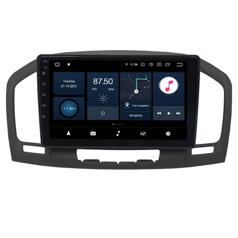 Android 14 Auto-Stereo Für Opel Insignia 2009-2013 GPS-Navigation Kompatibel Mit 9 Zoll IPS Touchscreen Mp5 Multimedia Player Video Receiver Fm WiFi SWC Bluetooth-umkehrkamera(Color:M150S) von Keoaiob