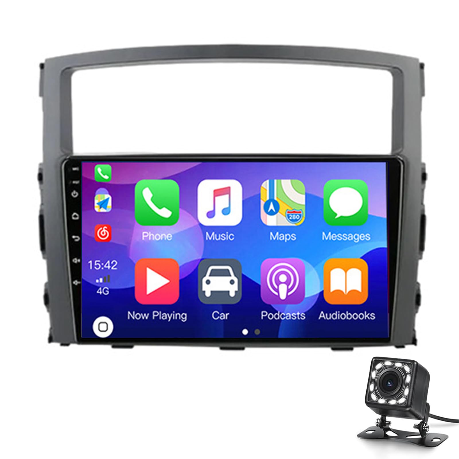 Android 14 Auto Stereo-radio Für Mitsubishi Pajero 2006-2014 Vertikaler Bildschirmauto Audio- Und Video-gps-navigationskompatibel Mit Bluetooth, Fm, Wlan, Gps, Spiegellink, Backup-kamera(Color:M300S) von Keoaiob