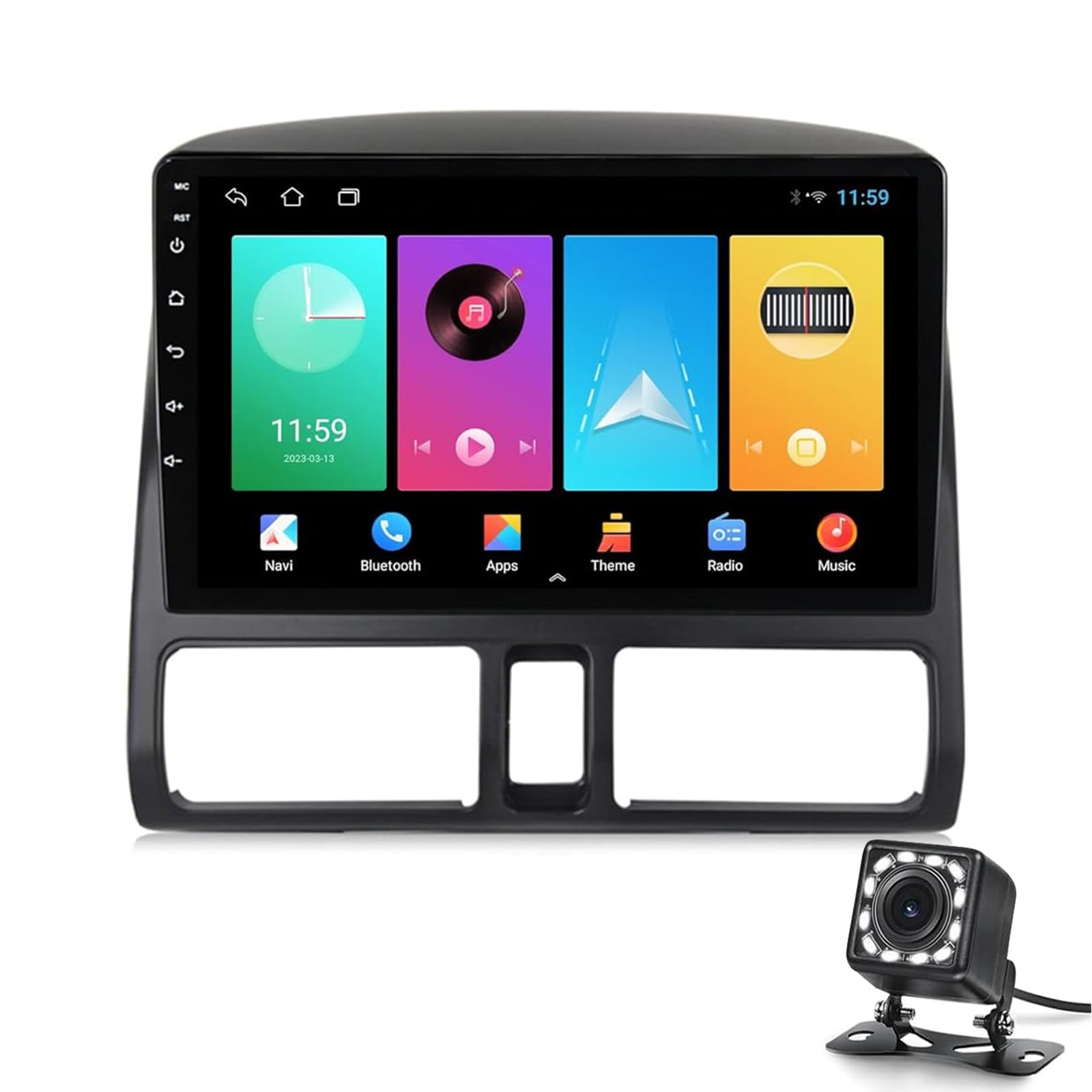 Android 14 Auto-radio-stereo Für H-onda Cr-v Crv 2 2001-2006 9 Zoll Touchscreen Gps-navigation In Carplay Android Auto Lenkradsteuerung 4g Wifi Bluetooth Mit Backup-kamera(Size:M100S:4core 1+16GB) von Keoaiob