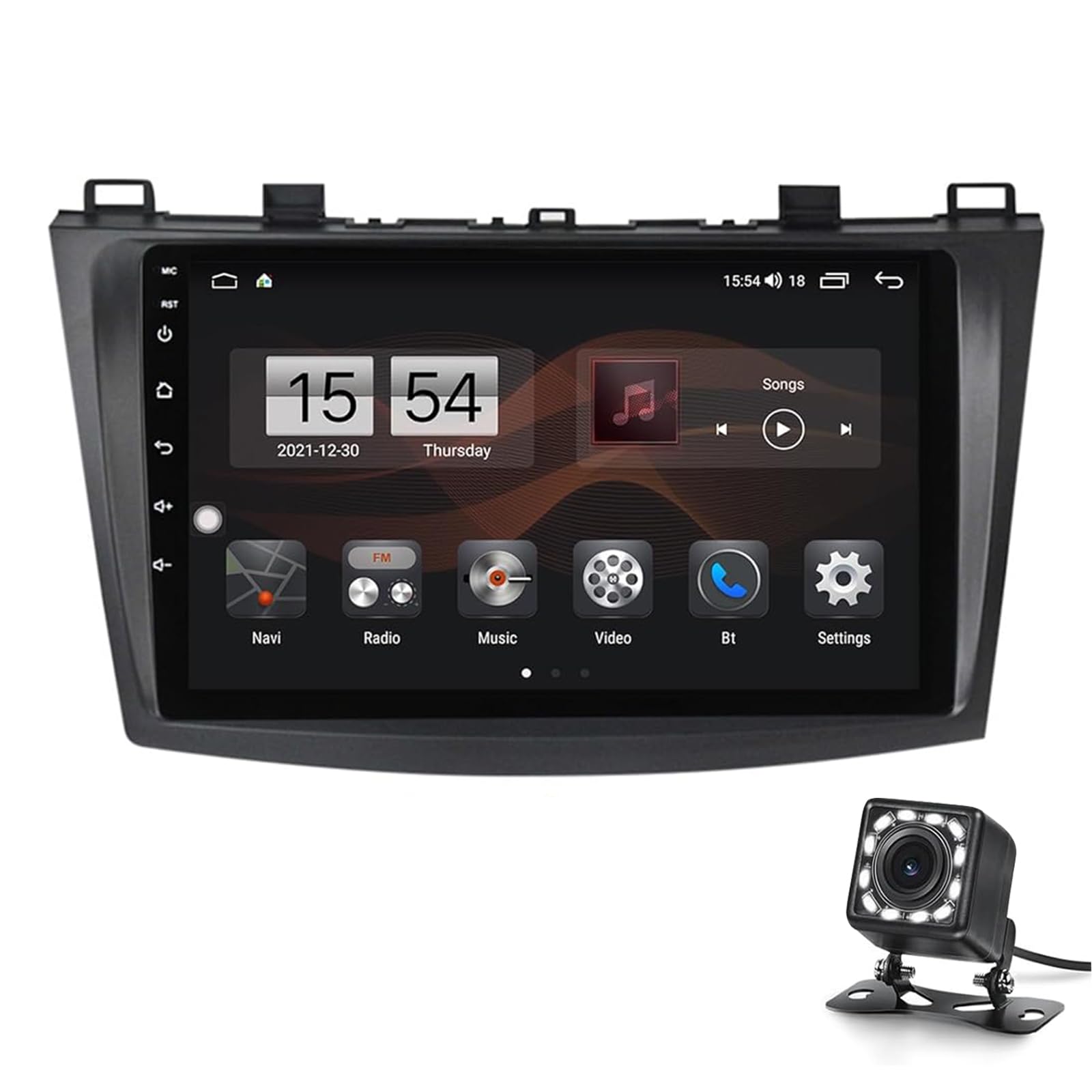 Android 14 Car Radio Stereo Für 3 Ii Bl 2009-2013 Wireless Carplay Android Auto Car Stereo Stereo 9-zoll-touchscreme Bluetooth Dsp Fm Am Mit Gps-navigation 4g Wifi Back(Color:M100S:4core 1+16GB) von Keoaiob