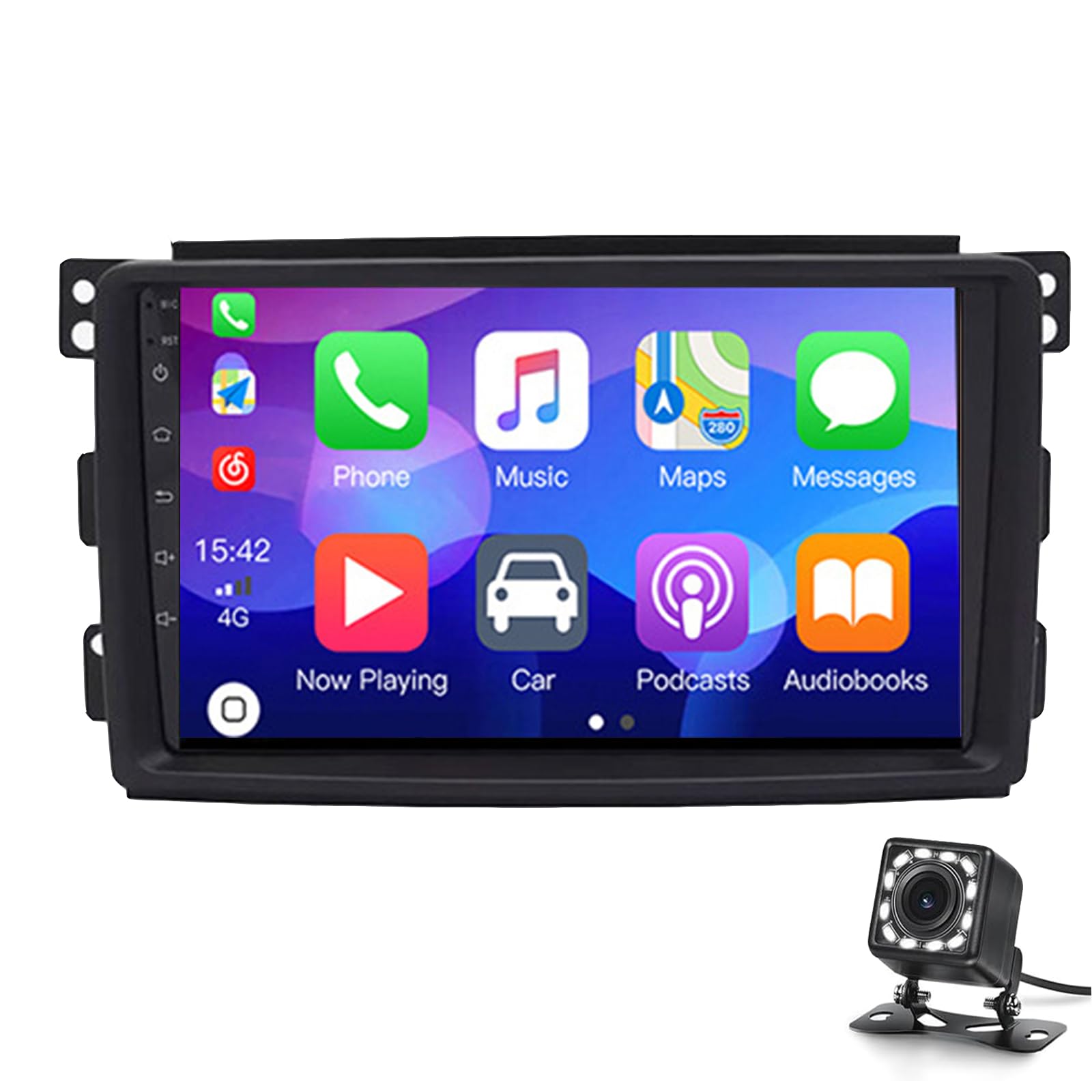 Android 14 Din Car Stereo Für Smart Fortwo 2005-2010 Mit 9 Zoll Ips Touchscreen Gps Navigation Support Dsp Car Play Android Auto, Radio, Bluetooth, Multimedia-system Mirror Link Len(Color:WIFI 1G+32G) von Keoaiob