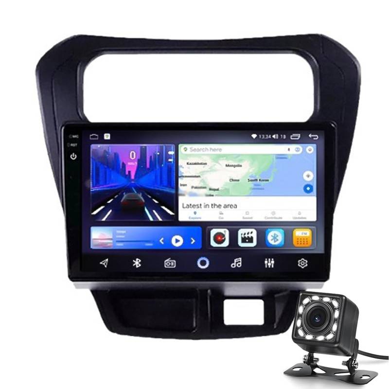 Android Auto Carplay Stereo Für Suzuki Alto 800 2014-2020 9 Zoll Touchscreen Radio GPS Wifi Bluetooth USB Player Split Screen Lenkrad Steuerung MirrorLink Wireless CarPlayer Android(Color:2G+32G) von Keoaiob