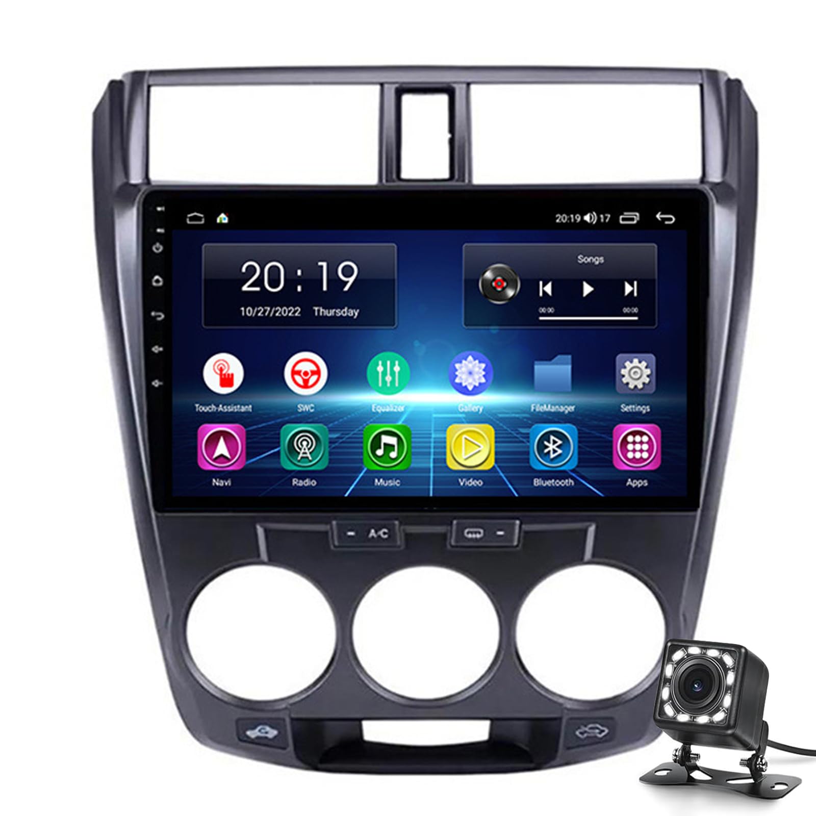 Android Car Stereo Für Stadthandbuch 2008-2013 2 Din Radio Gps Navigation Ips Touchscreen Multimedia Player Support Bluetooth 4g Carplay Swc Wifi Mirror Link Dsp Bt/rückansichtskame(Color:2G+32G) von Keoaiob