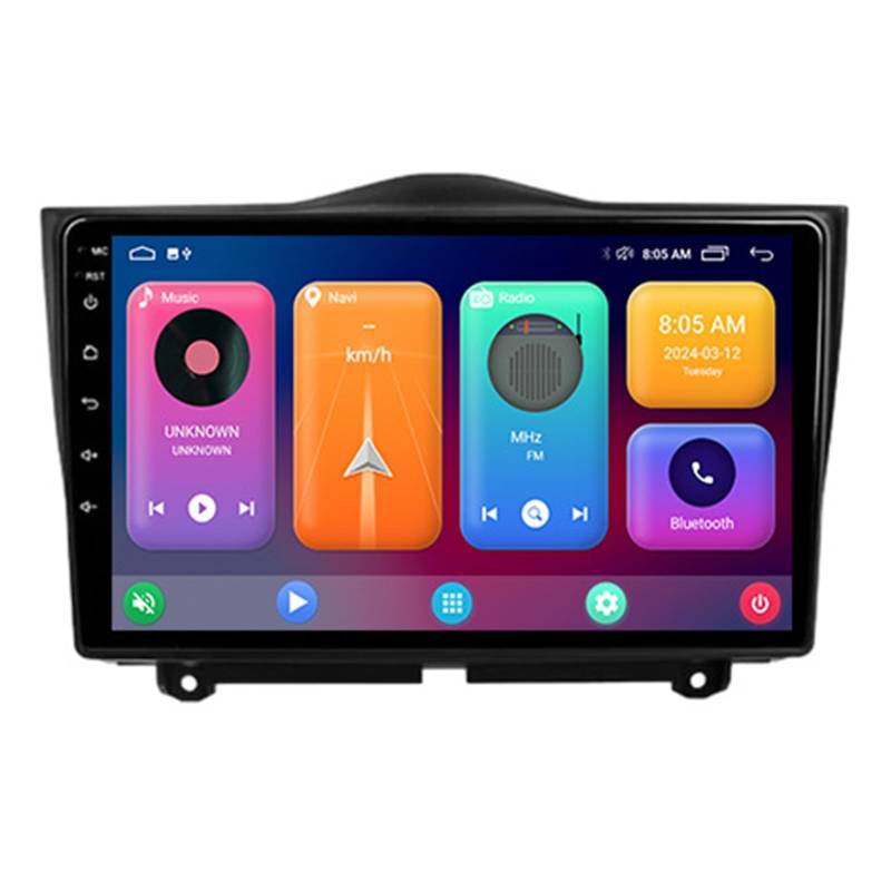 Auto Gps-navigator Android 14 Auto Stereo 9-zoll-touchscreen Für Für Lada Granta 2018-2023 Multimedia Car Audio Eingebautes Drahtloses Carplay Support Mirror Link, Bluetooth, Fm-bildschir(Color:M150S) von Keoaiob