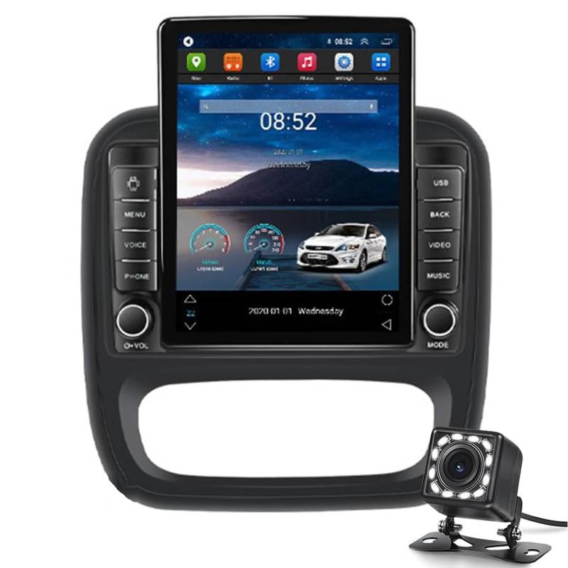 Auto Stereo 2 Din Android 13 Radio Mit 4g WiFi Dsp Carplay Für R-enault Trafic 3 2014-2021 GPS Sat Navi 10.4 '' Touchscreen Headunit Multimedia Video Player Fm Bt Receiver Voice (Color:TS150 2G +32G) von Keoaiob