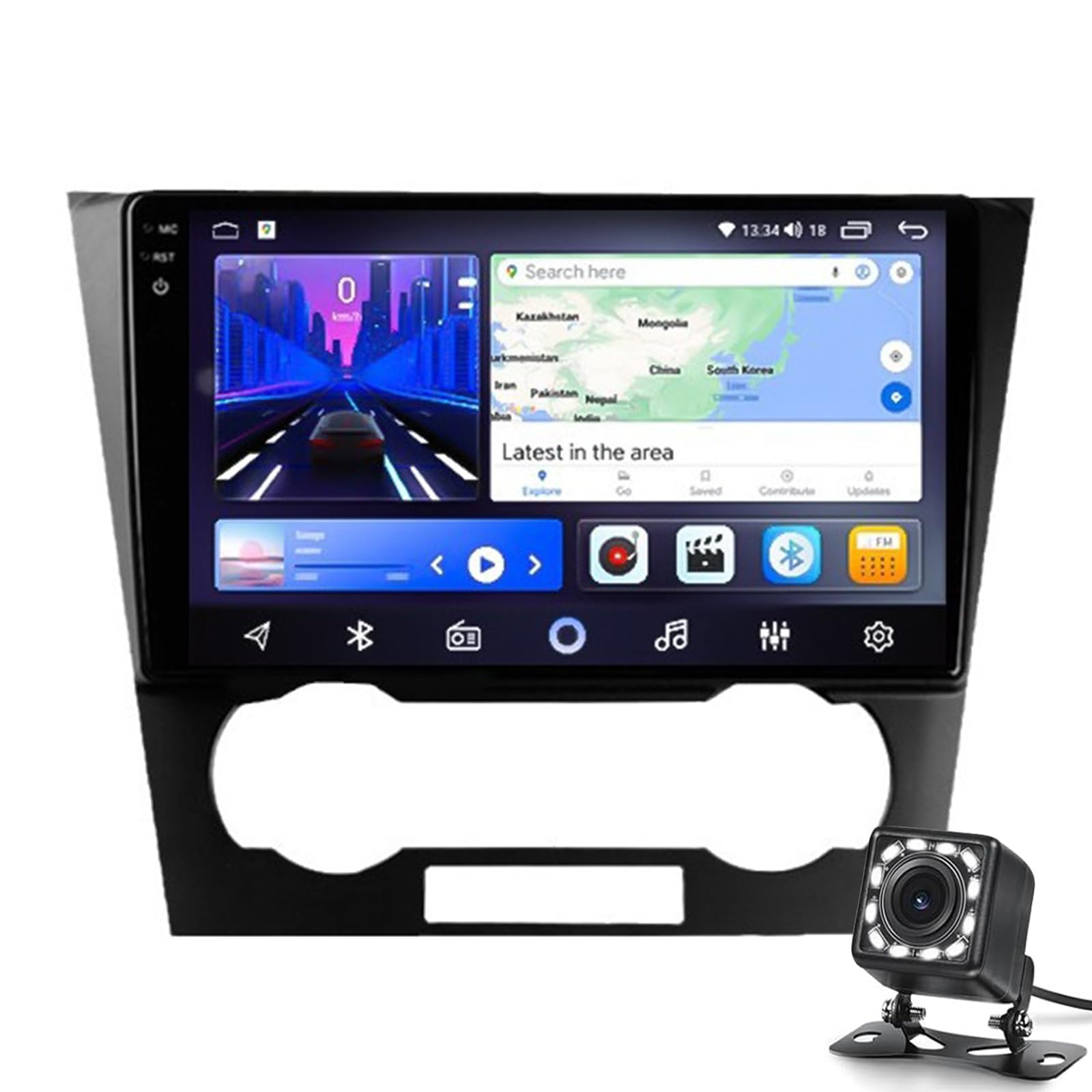 Doppel-Din CarPlay Autoradio für Ch-eR-OL-et Epica 2007-2012 mit CarPlay Android Auto, 9 Zoll Touchscreen 2 Din Autoradio mit Bluetooth Mirror Link SWC FM Radio AUX USB + Rückfahrka(Color:4G+32G 2K) von Keoaiob