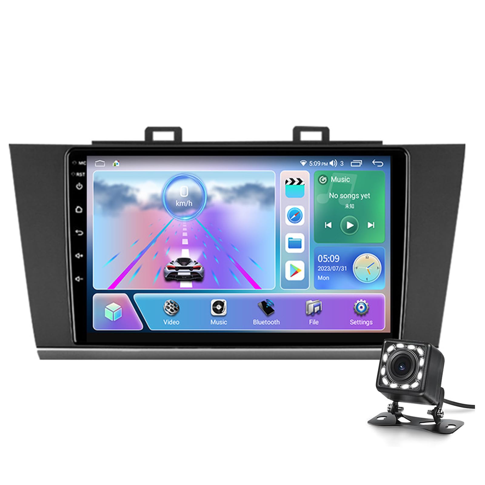 Double Din Android 14 Auto-stereo Mit Bluetooth 9-zoll-touchscreen-auto Gps Stereo Head Unit Navigation Radio Für Subaru Outback 2015-2018 Unterstützung Wifi Mirror Link Usb-einga(Color:8-Core 6+128G) von Keoaiob