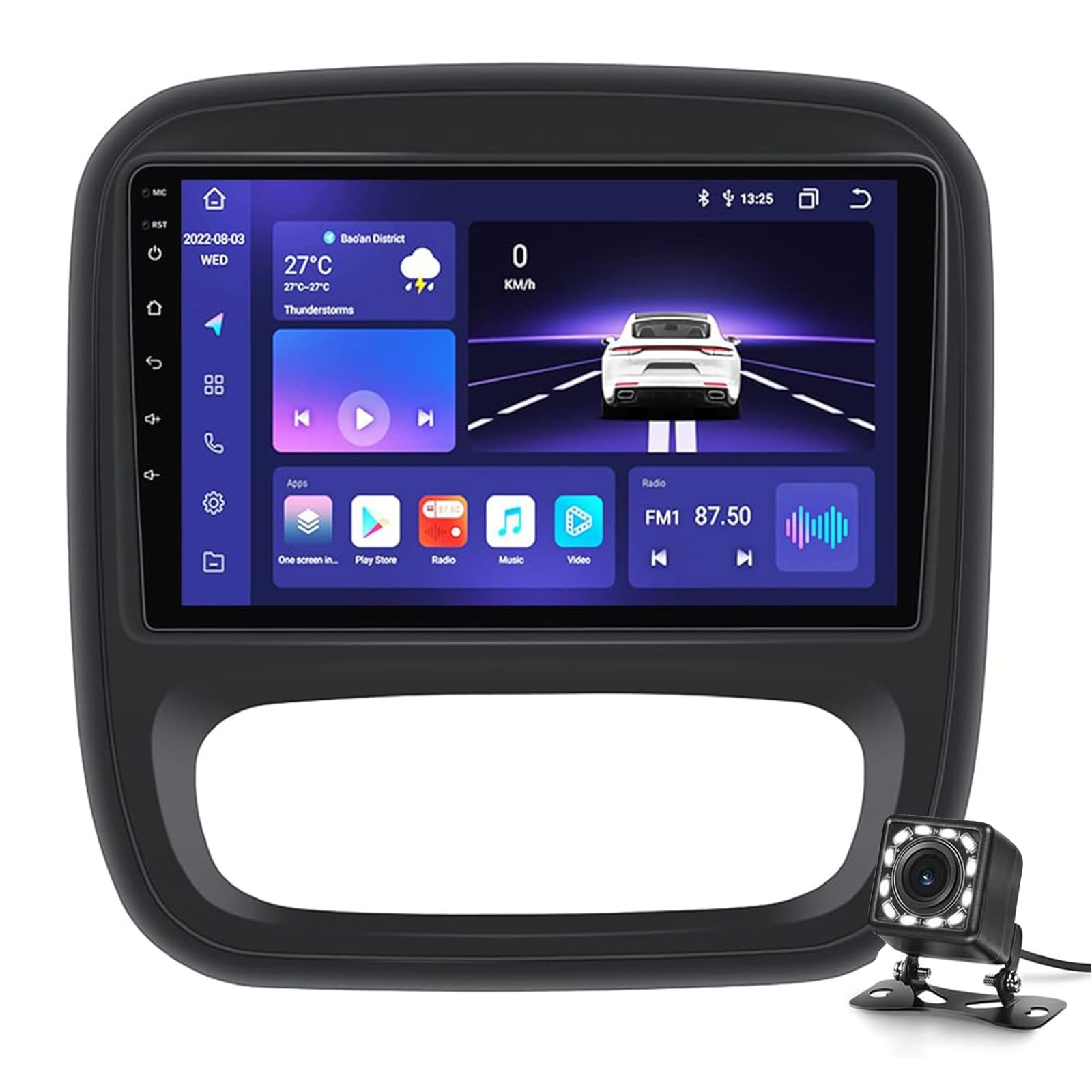 Double Din Carplay Android 14 Auto-stereo Für R-enault Trafic 3 2014-2018 Gps-navigation 9 'touchscreen Video Player Mit Drahtlosen Carplay Android Auto Bluetooth Gp(Color:M6 Pro Plus 2:8core 8+128GB) von Keoaiob